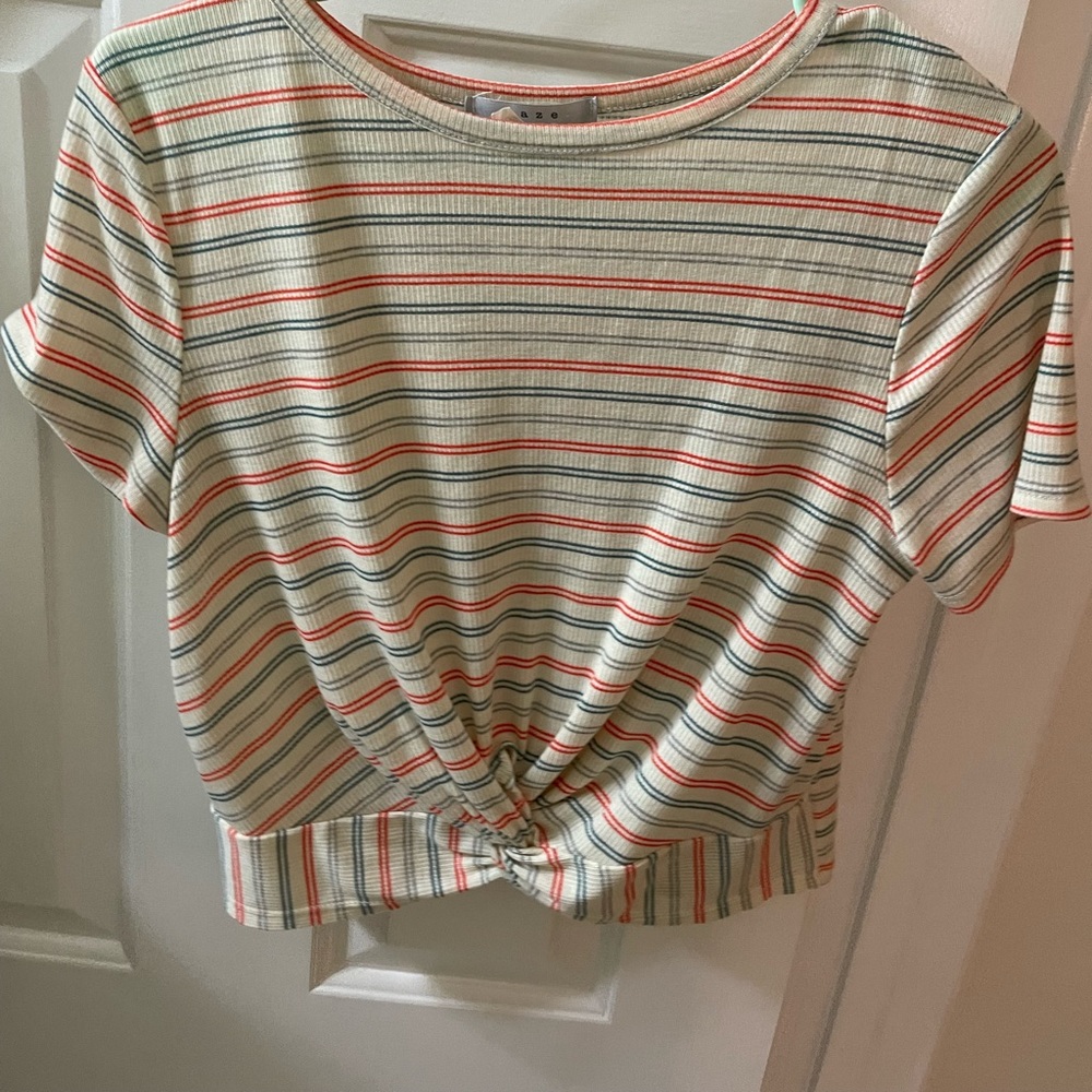 Striped long crop